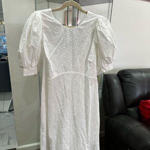 Ted Baker London, White midi dress , size 4